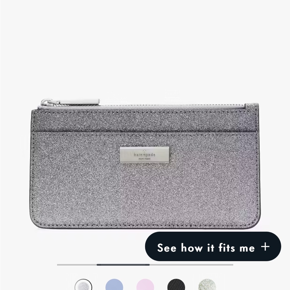 Kate Spade Silver Glitter wallet